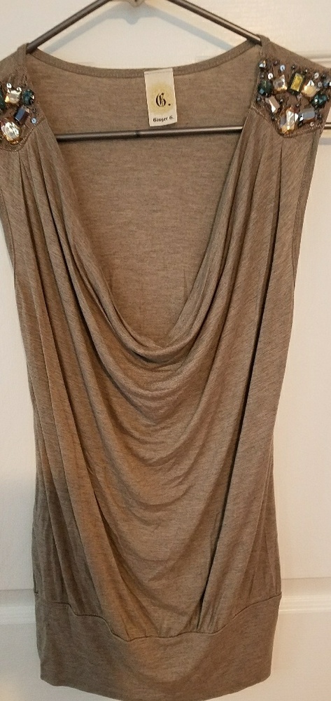 Sleeveless Jeweled Top